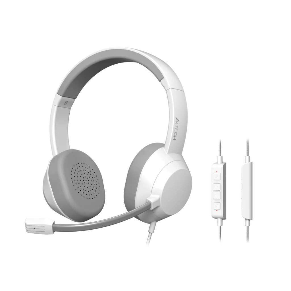 СЛУШАЛКИ A4TECH Fstyler FH-150U СО МИКРОФОН БЕЛИ
